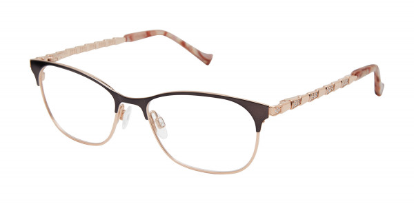 Tura TE283 Eyeglasses, Brown/Gold (BRN)