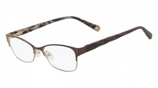 Marchon M-SURREY Eyeglasses, (212) BROWN-GOLD
