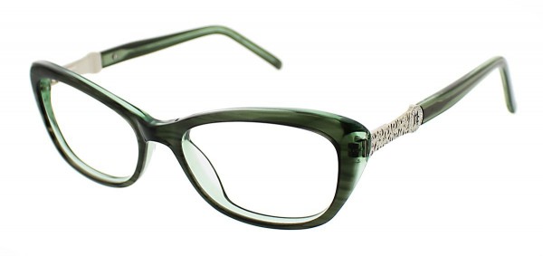 Jessica McClintock JMC 4014 Eyeglasses, Green Horn