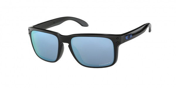 Oakley OO9102 HOLBROOK Sunglasses, 9102C1 HOLBROOK POLISHED BLACK PRIZM (BLACK)