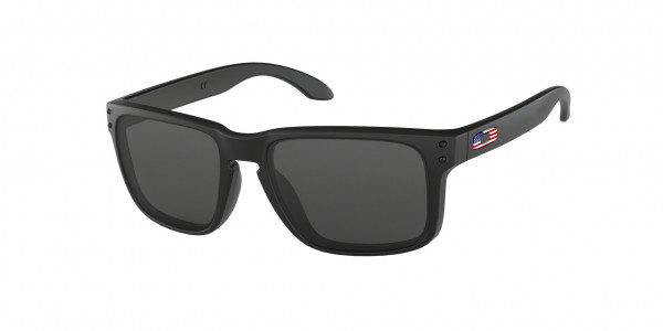 Oakley OO9102 HOLBROOK Sunglasses, 9102E6 HOLBROOK MATTE BLACK GREY (BLACK)