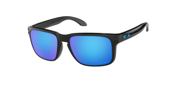 Oakley OO9102 HOLBROOK Sunglasses, 9102F5 HOLBROOK POLISHED BLACK PRIZM (BLACK)