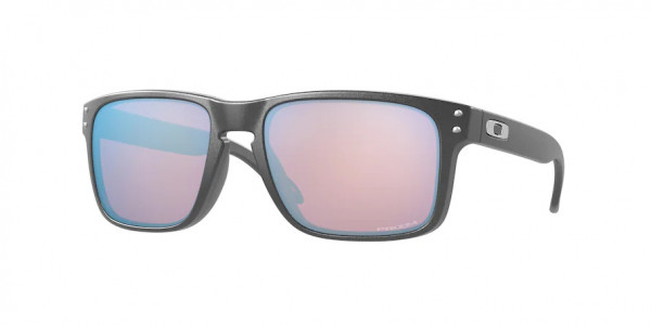 Oakley OO9102 HOLBROOK Sunglasses, 9102U5 HOLBROOK STEEL PRIZM SNOW SAPP (GREY)