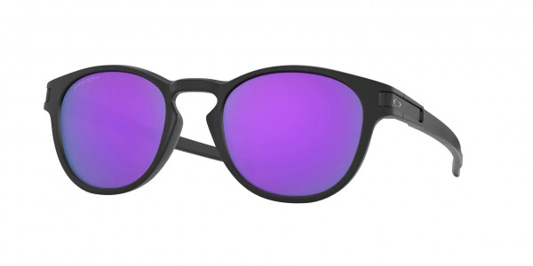 Oakley OO9265 LATCH Sunglasses, 926555 LATCH MATTE BLACK PRIZM VIOLET (BLACK)