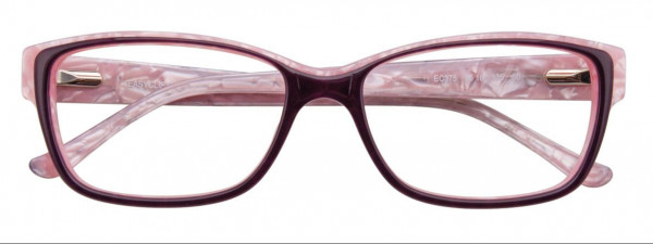 EasyClip EC375 Eyeglasses, 080 - Dark Plum & Light Pearl Pink