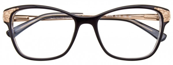 EasyClip EC376 Eyeglasses, 090 - Black & Light Gold