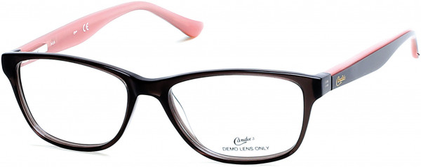 Candie's Eyes CA0136 Eyeglasses, 020 - Shiny Grey / Black/Monocolor