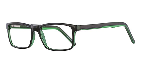 COI See N' Be Seen 39 Eyeglasses, Black/Forest Green