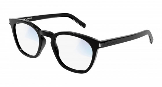 Saint Laurent SL 28 Sunglasses, 044 - BLACK with TRANSPARENT lenses