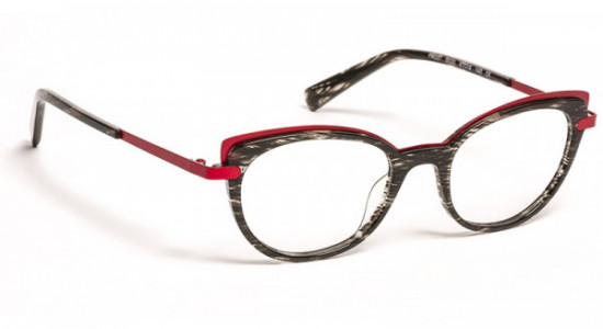 J.F. Rey PA037 Eyeglasses, BLACK / RED (0030)
