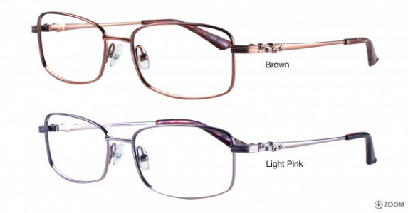Bulova Foxtown Eyeglasses, Light Pink