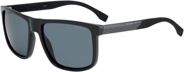 HUGO BOSS Black Boss 0879/S Sunglasses, 00J7 Shiny Black