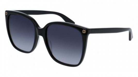 Gucci GG0022S Sunglasses, 001 - BLACK with GREY lenses