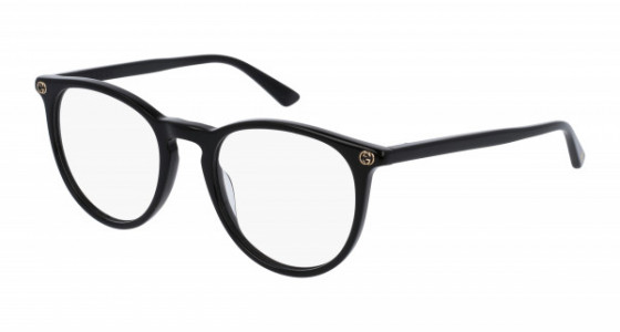 Gucci GG0027O Eyeglasses, 001 - BLACK with TRANSPARENT lenses