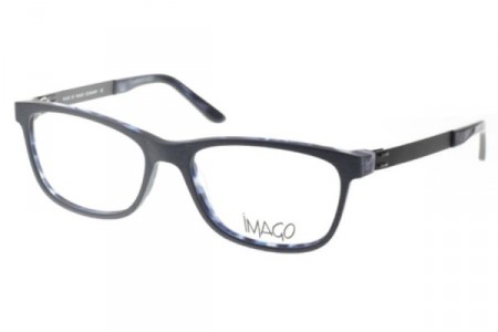 Imago Sirio Eyeglasses, 04 Wood Look Dark Blue/Black