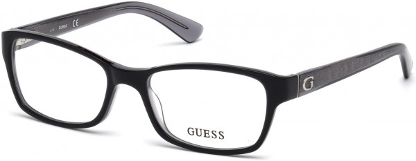 Guess GU2591 Eyeglasses, 001 - Shiny Black / Shiny Grey