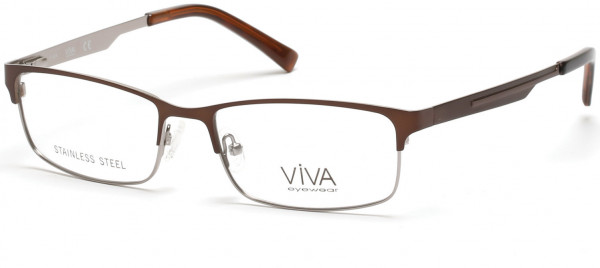 Viva VV4028 Eyeglasses, 049 - Matte Dark Brown
