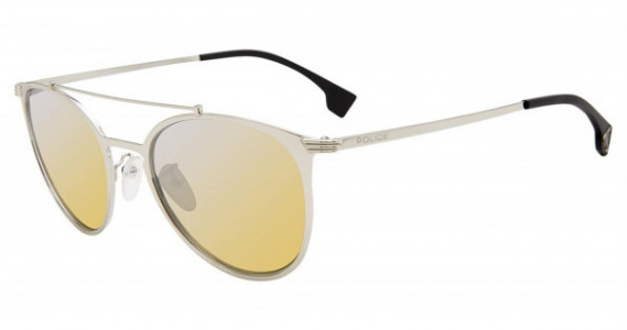 Police SPL156V Sunglasses, Shiny Silver 579X