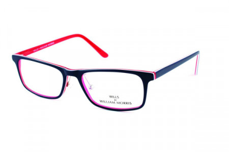 William Morris YOU76 Eyeglasses, Black/Red (C2)