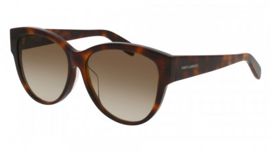 Saint Laurent SL 162/F Sunglasses, 001 - BLACK with BROWN lenses