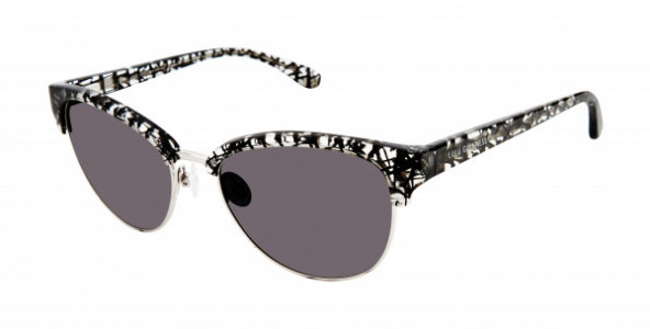 Lulu Guinness L154 Sunglasses, Silver/Black (SIL)
