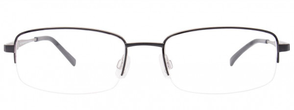 Takumi TK1081 Eyeglasses, 090 - Satin Black & Shiny Steel