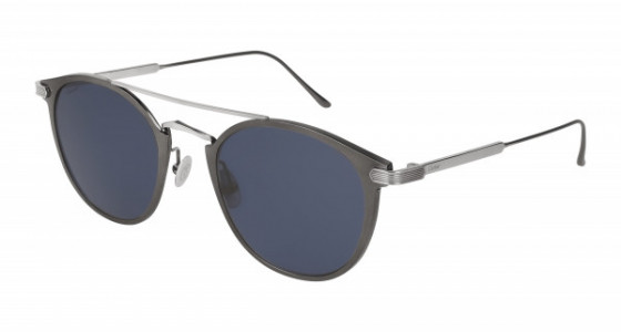 Cartier CT0015S Sunglasses, 006 - GUNMETAL with BLUE lenses