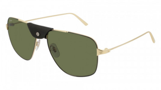 Cartier CT0037S Sunglasses, 004 - GOLD with GREEN lenses