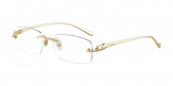 Cartier CT0061O Eyeglasses, 002 - GOLD with TRANSPARENT lenses