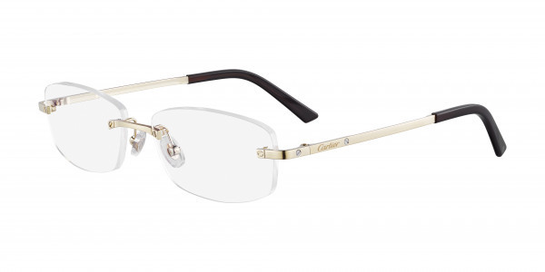 Cartier CT0086O Eyeglasses, 001 - GOLD with TRANSPARENT lenses