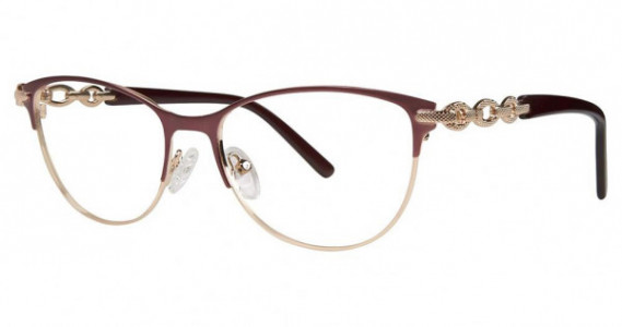 Genevieve Captivate Eyeglasses, matte mauve/gold