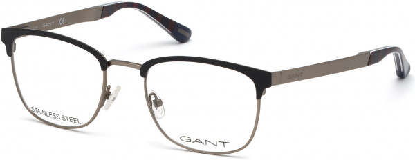 Gant GA3181 Eyeglasses, 002 - Matte Black / Shiny Gunmetal