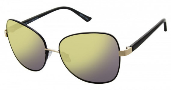 Glamour Editor's Pick GL2006 Sunglasses, C01 Mt Black/Black (Soft Gold Flash)