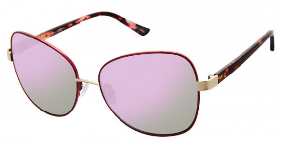 Glamour Editor's Pick GL2006 Sunglasses, C03 Mt Burgundy/Red (Soft Pink Flash)