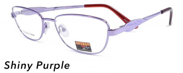 Smilen Eyewear Gotham Premium Steel 27 Eyeglasses, Shiny Purple