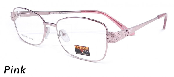 Smilen Eyewear Gotham Premium Steel 26 Eyeglasses, Pink