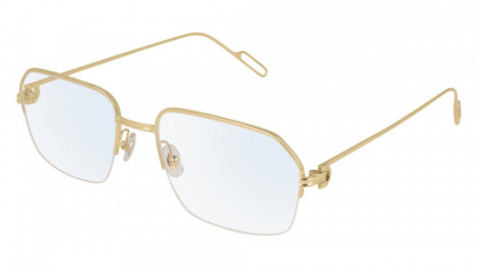 Cartier CT0114O Eyeglasses, 001 - GOLD with TRANSPARENT lenses