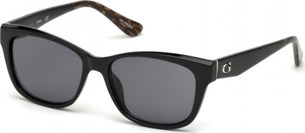 Guess GU7538 Sunglasses, 01A - Shiny Black / Shiny Black
