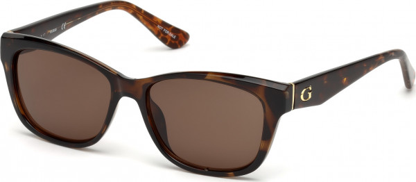 Guess GU7538 Sunglasses, 52E - Dark Havana / Blonde Havana