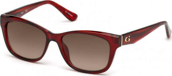 Guess GU7538 Sunglasses, 66F - Shiny Dark Red / Shiny Dark Red