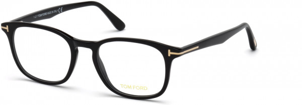 Tom Ford FT5505 Eyeglasses, 001 - Shiny Black / Shiny Black