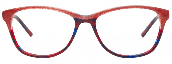 Takumi TK1084 Eyeglasses, 030 - Red & Blue Marbled & Light Red