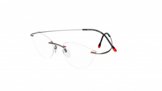 Silhouette TMA Pulse 5495 Eyeglasses, 6058 Coral Red / Grey