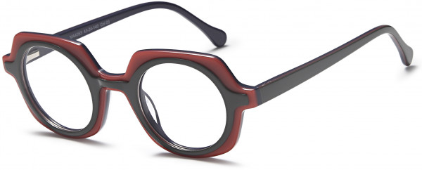 Menizzi M4053 Eyeglasses, 03-Grey/Rust