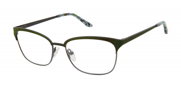 Geoffrey Beene G227 Eyeglasses, Green/Gunmetal (GRN)