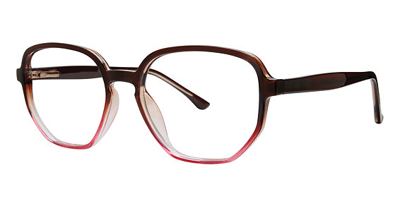Modern Optical PLAZA Eyeglasses, Brown/Rose