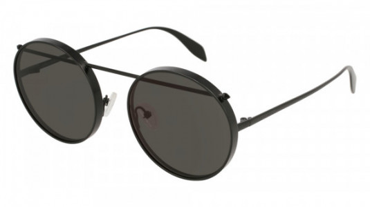 Alexander McQueen AM0137S Sunglasses, 002 - BLACK with GREY lenses