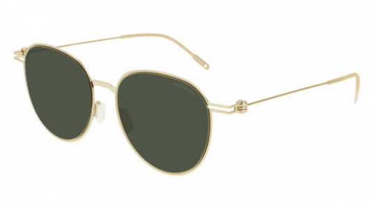 Montblanc MB0002S Sunglasses, 002 - GOLD with GREEN lenses