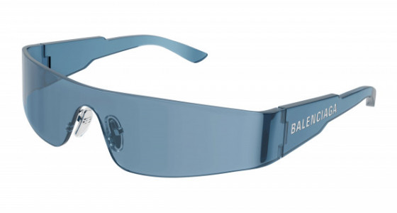 Balenciaga BB0041S Sunglasses, 014 - BLUE with BLUE lenses