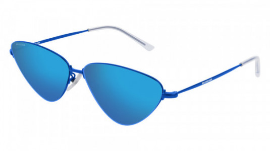 Balenciaga BB0015S Sunglasses, 003 - BLUE with BLUE lenses